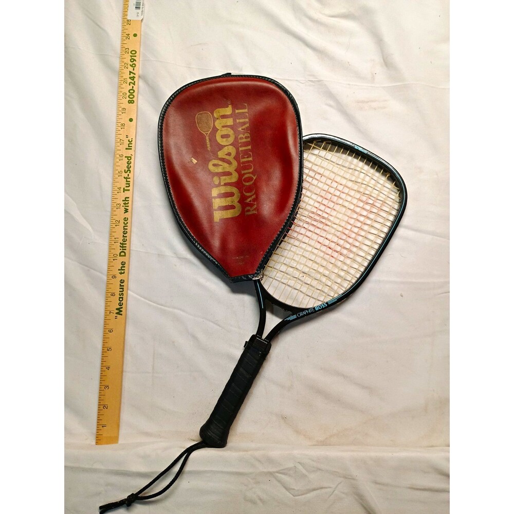 Vintage Wilson Graphite Boss Racquetball Racquet Racket w/ Original Cover USA